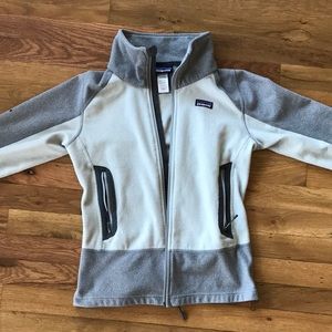 Gray Patagonia Two Tone zip up fleece jacket